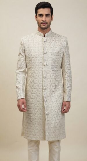 Royal Ivory Floral Sherwani