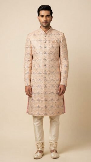 Regal Ivory Botanical Sherwani